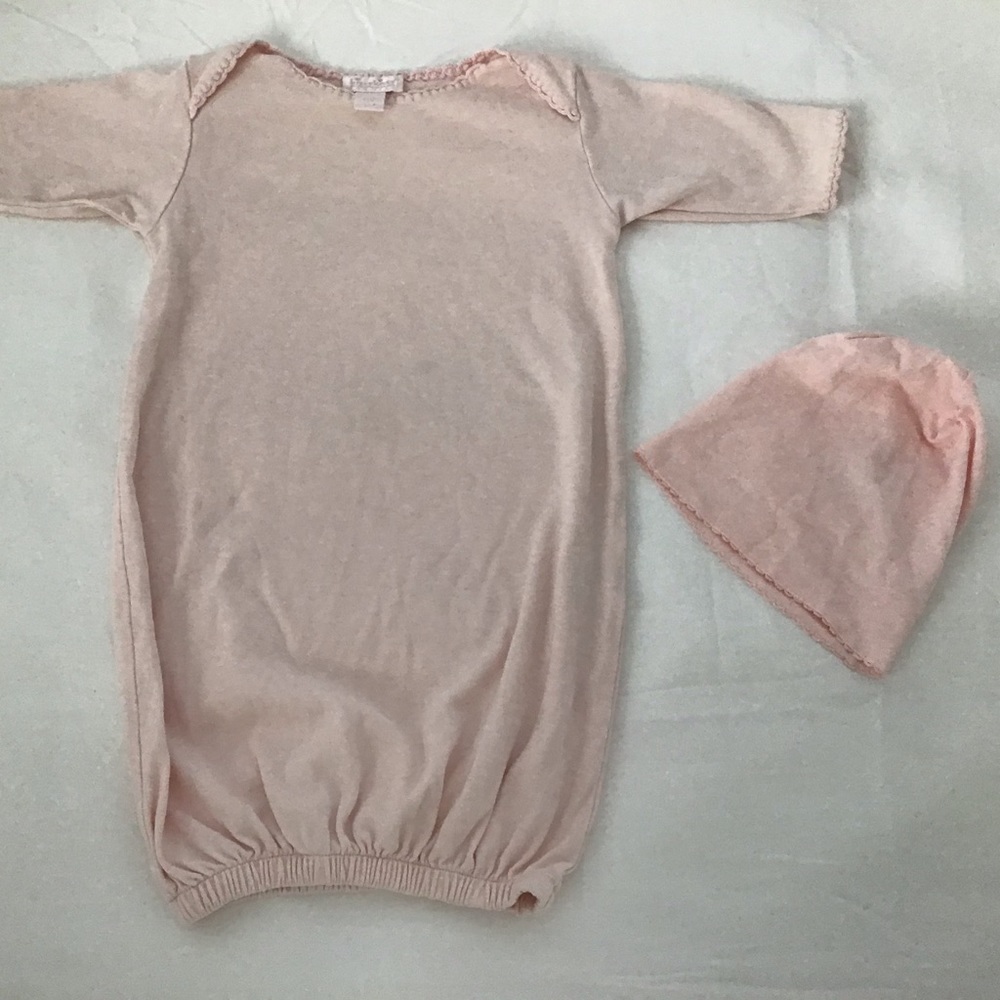 Kissy kissy newborn gown and hat